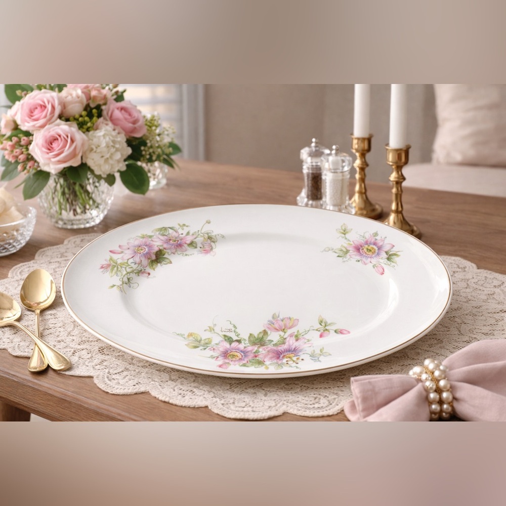 Royal Doulton “Passion Flower” 15” Oval Serving Platter – Made in England